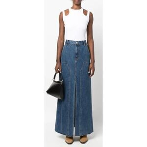 SLVRLAKE High-Waist Denim Long Skirt Sz. 28
